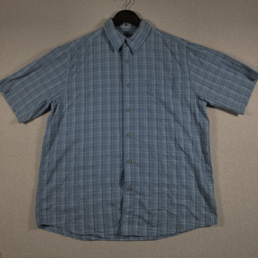 Royal Robbins Plaid Button Down Shirt Size L Organic Cotton Gorpcore Outdoor